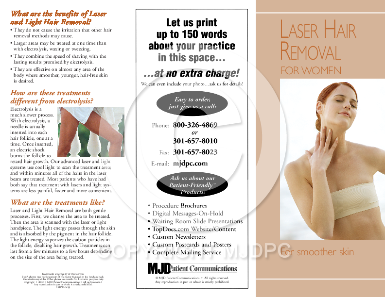 Laser Hair Removal for Women Brochure